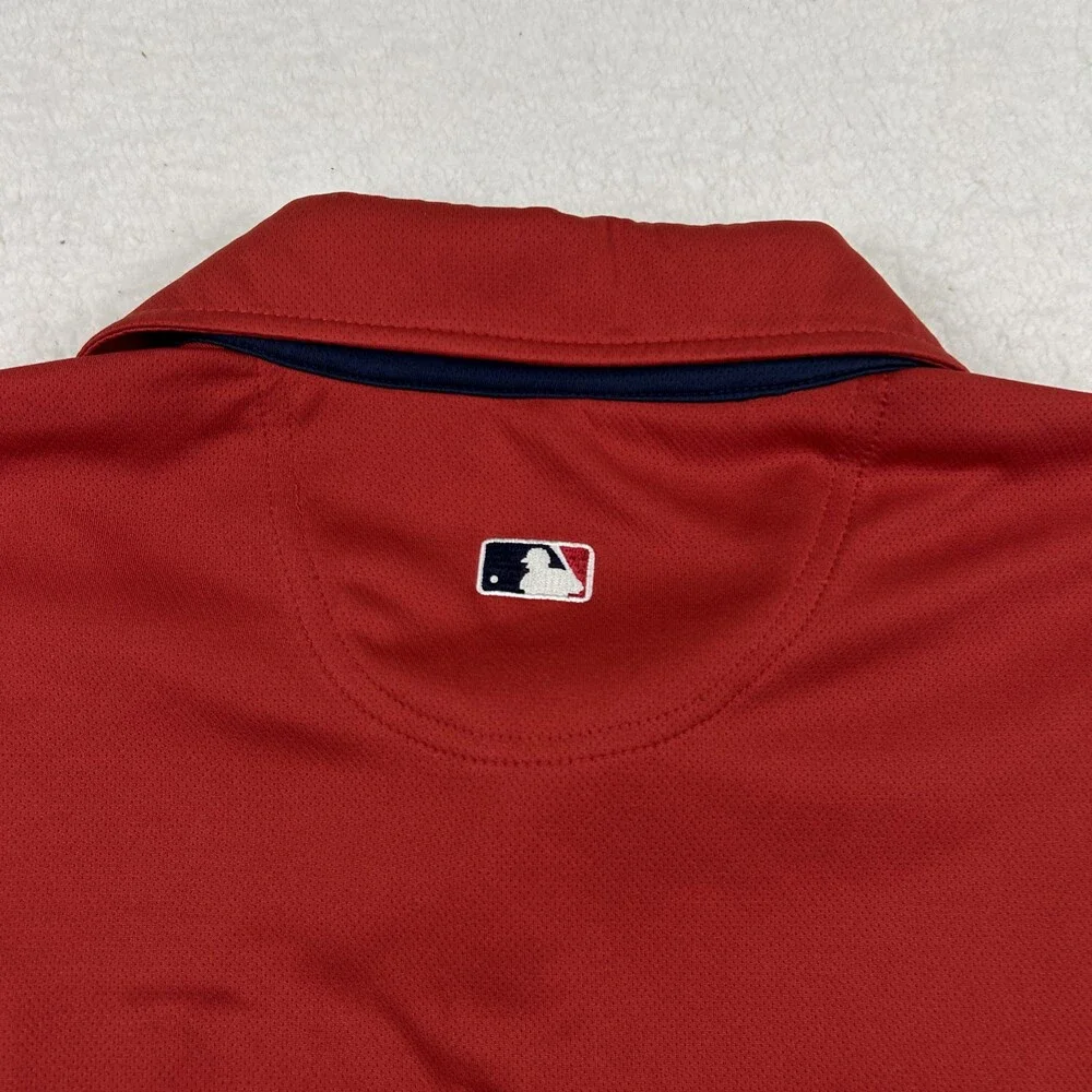 Nike St. Louis Cardinals Polo Shirt Mens Medium Red MLB Authentic Team Apparel